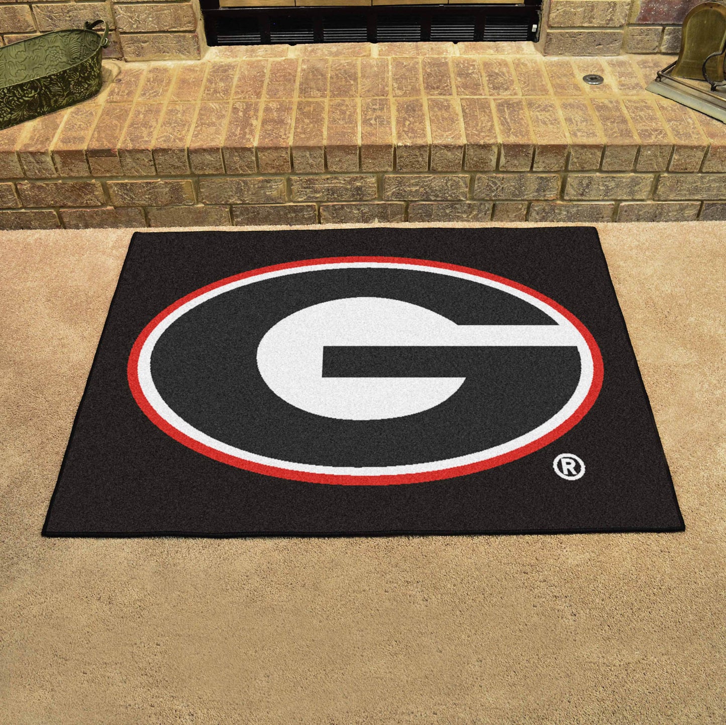 Georgia Bulldogs All-Star Rug - 34 in. x 42.5 in. - G Primary Logo, Black