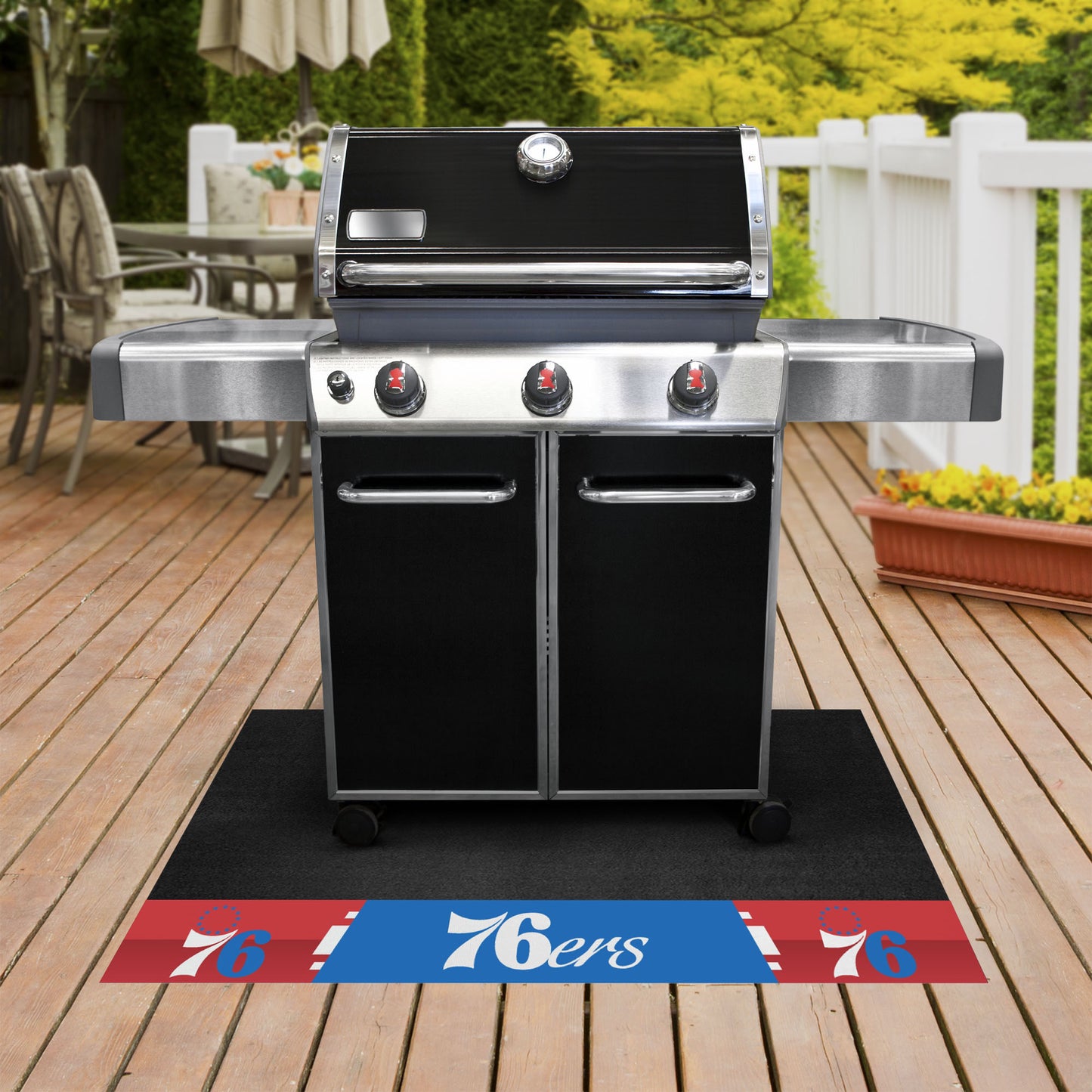 Philadelphia 76ers Vinyl Grill Mat - 26in. x 42in.