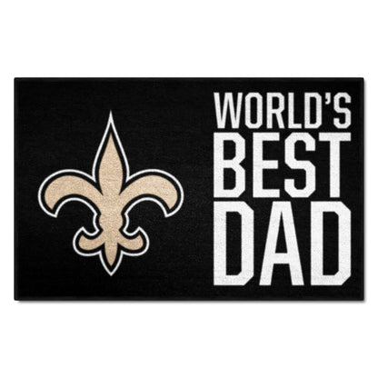 New Orleans Saints Starter Mat Accent Rug - 19in. x 30in. World's Best Dad Starter Mat