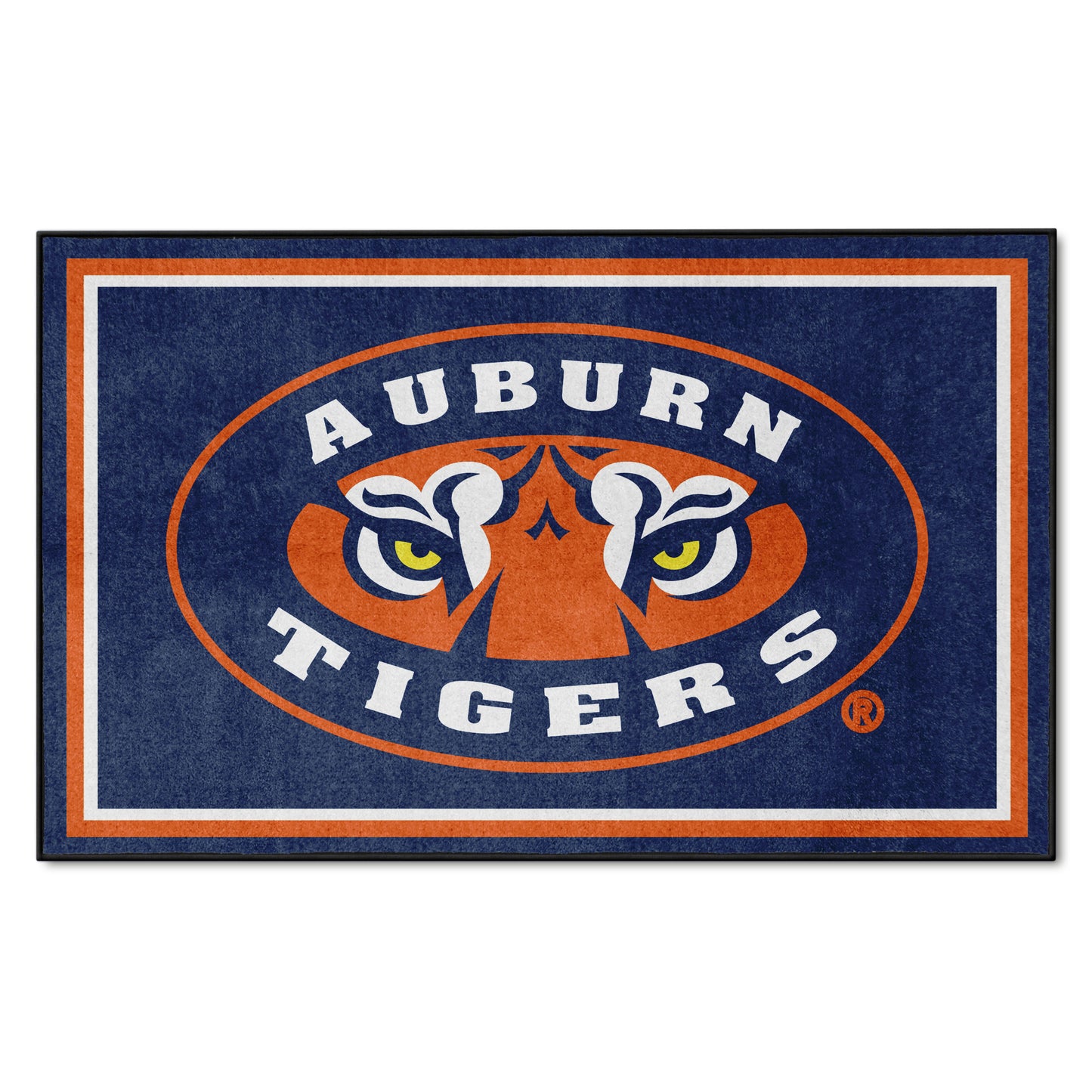 Auburn Tigers 4ft. x 6ft. Plush Area Rug - Navy, "Tiger Eyes" Logo