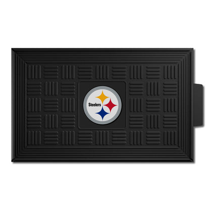 Pittsburgh Steelers Heavy Duty Vinyl Medallion Door Mat - 19.5in. x 31in.