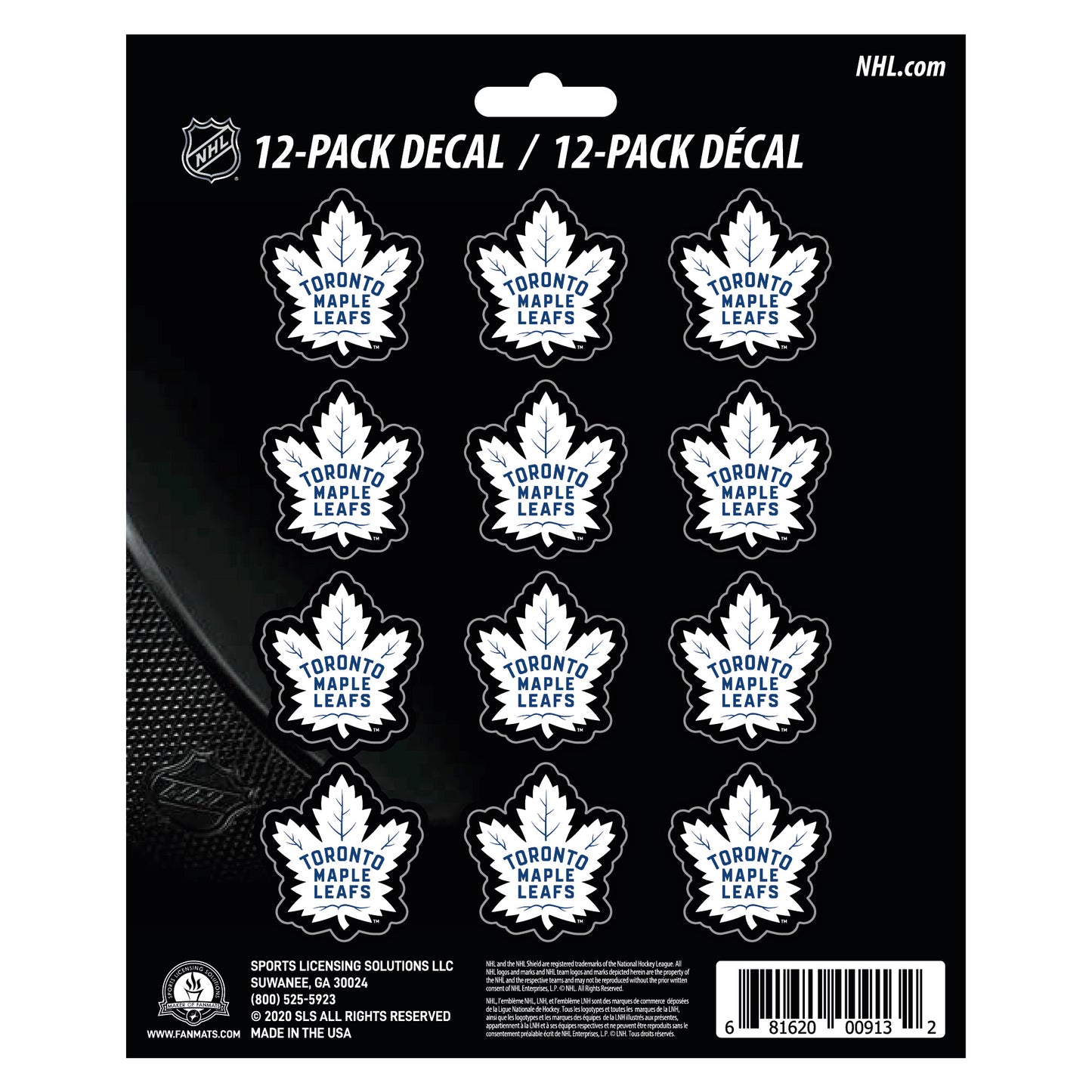 Toronto Maple Leafs 12 Count Mini Decal Sticker Pack