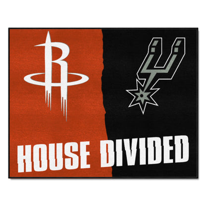 NBA House Divided - Houston Rockets / Spurs House Divided Rug - 34 in. x 42.5 in.