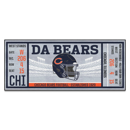 Chicago Bears Ticket Runner Rug - 30in. x 72in.