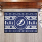 Tampa Bay Lightning Holiday Sweater Starter Mat Accent Rug - 19in. x 30in.