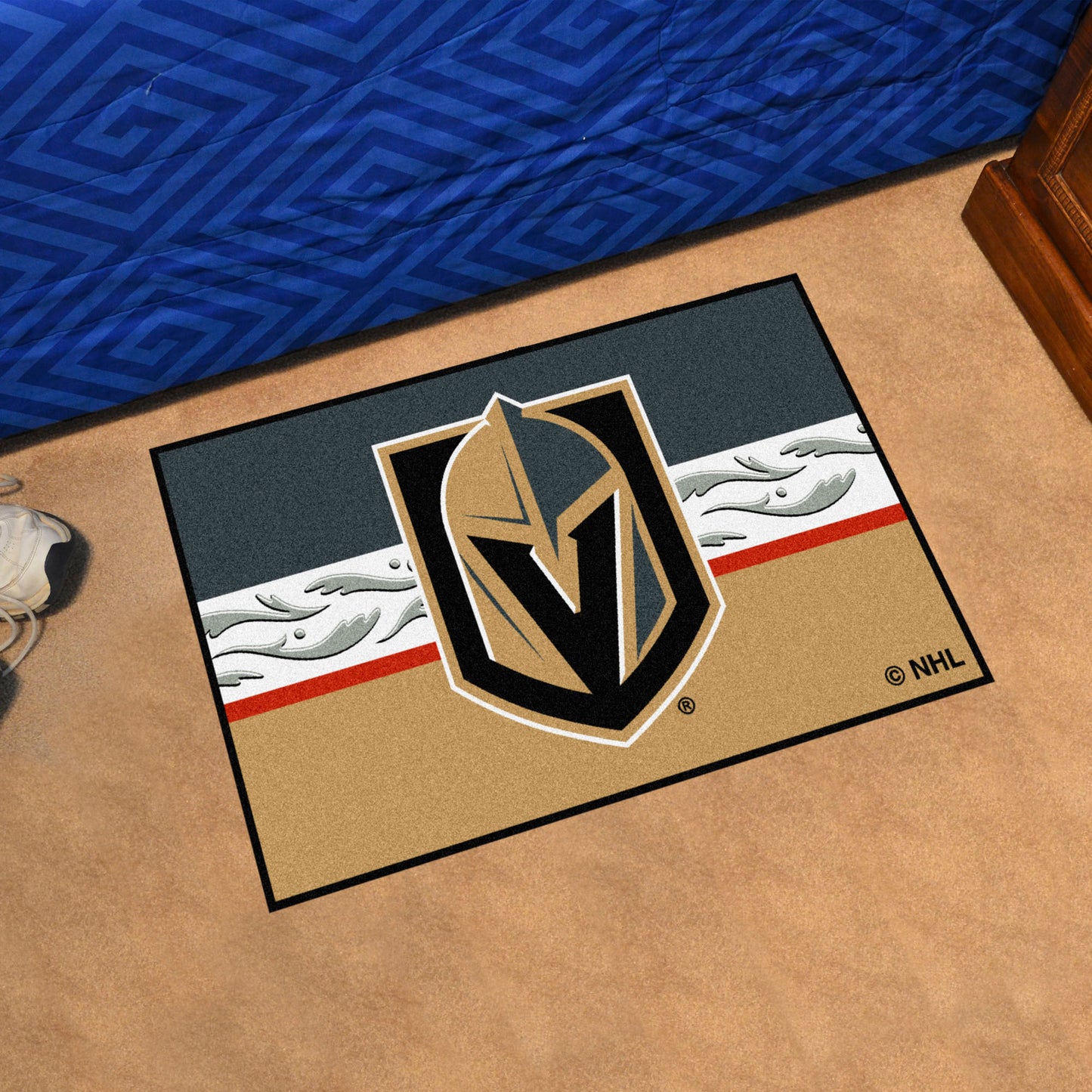 Vegas Golden Knights Starter Mat Accent Rug - 19in. x 30in. Uniform Alternate Design