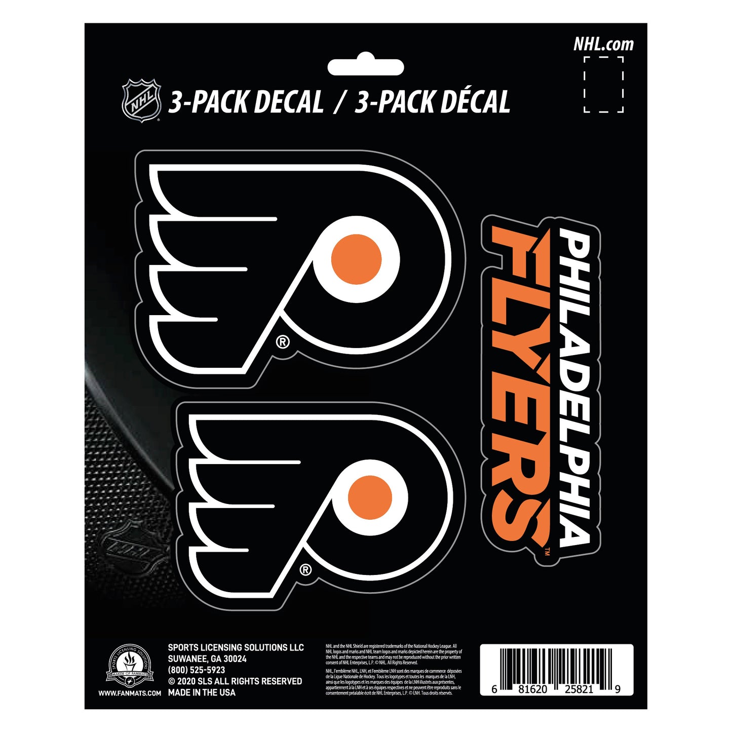 Philadelphia Flyers 3 Piece Decal Sticker Set