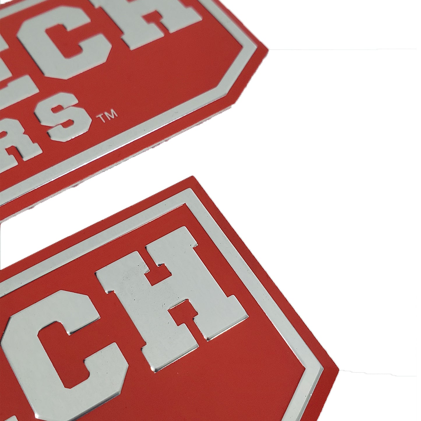 San Francisco 49ers 2 Piece Heavy Duty Aluminum Embossed Truck Emblem Set