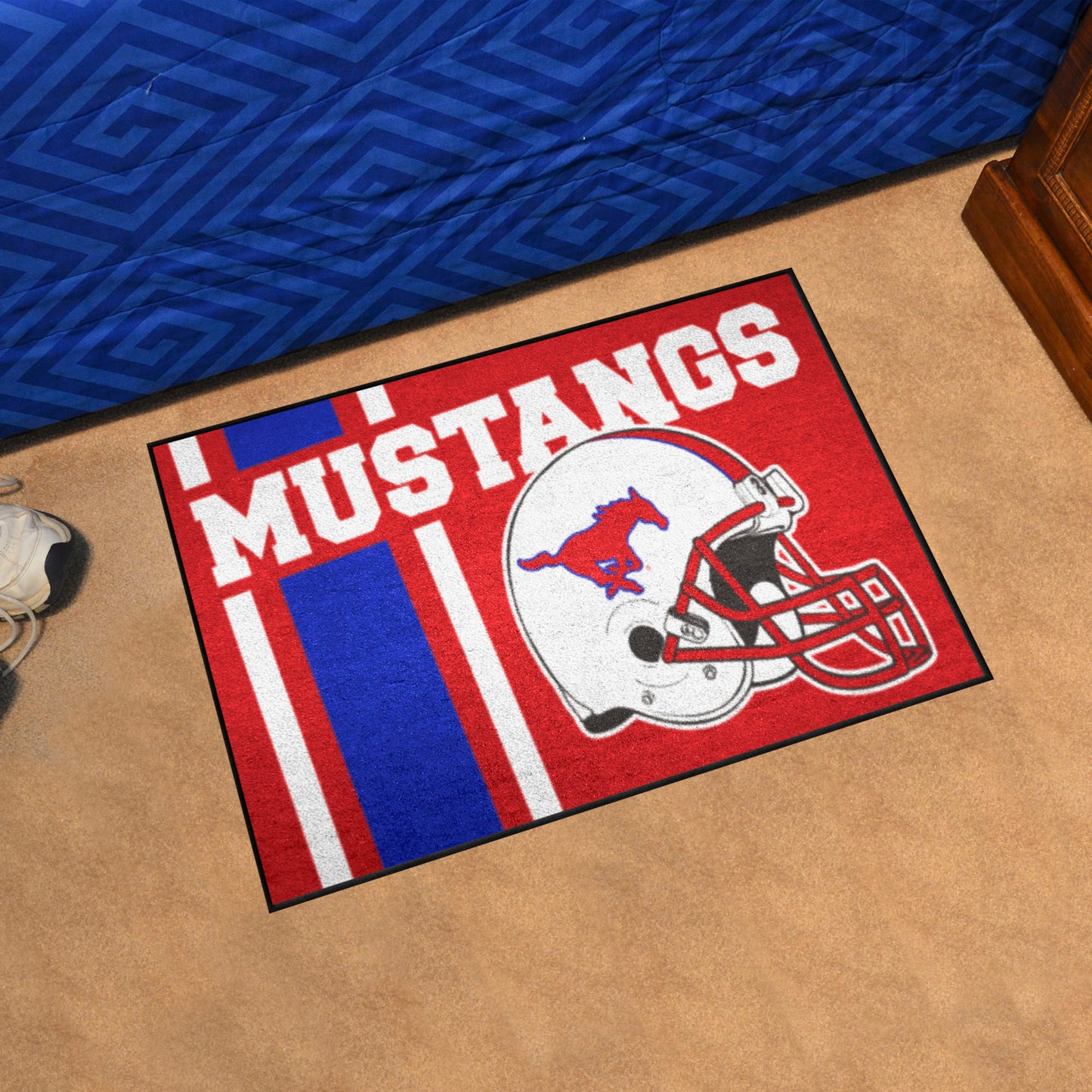 SMU Mustangs Starter Mat Accent Rug - 19in. x 30in. Uniform Design