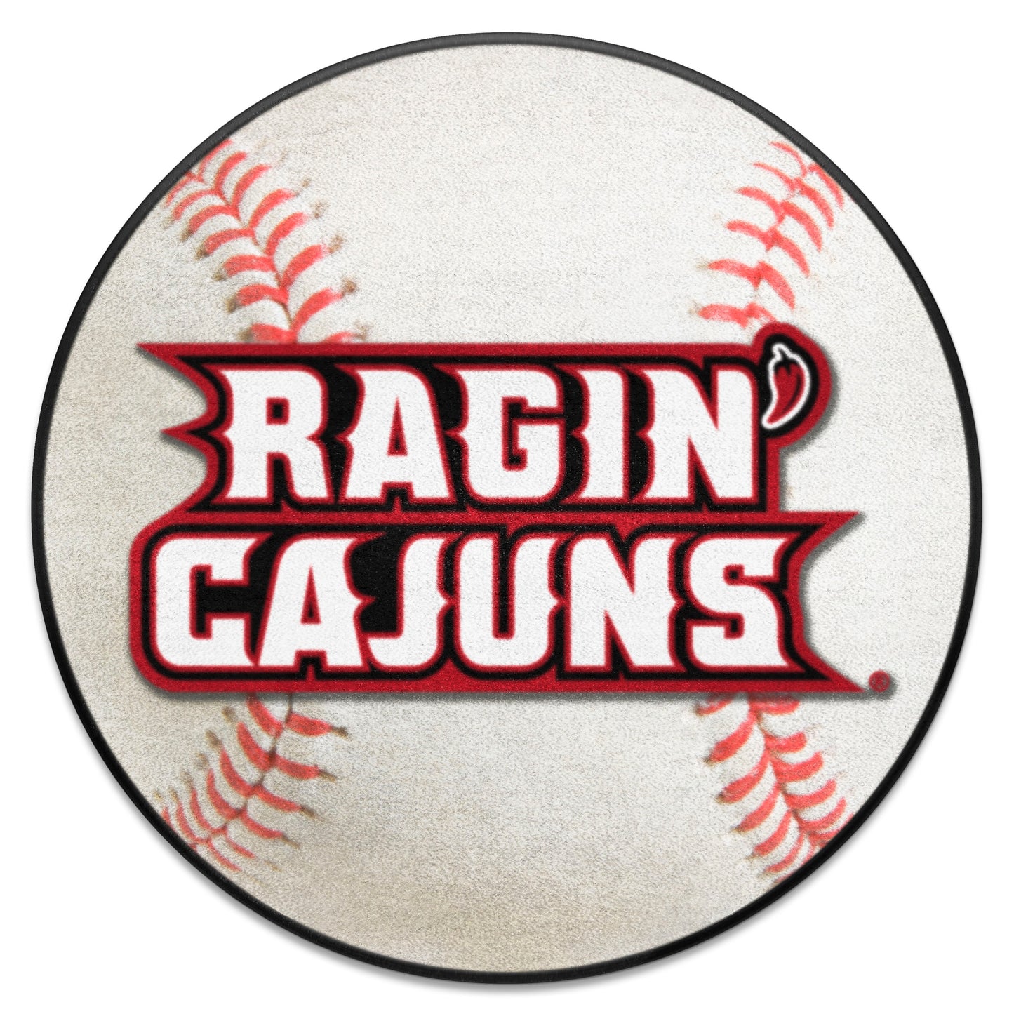 Louisiana-Lafayette Ragin' Cajuns Baseball Rug - 27in. Diameter