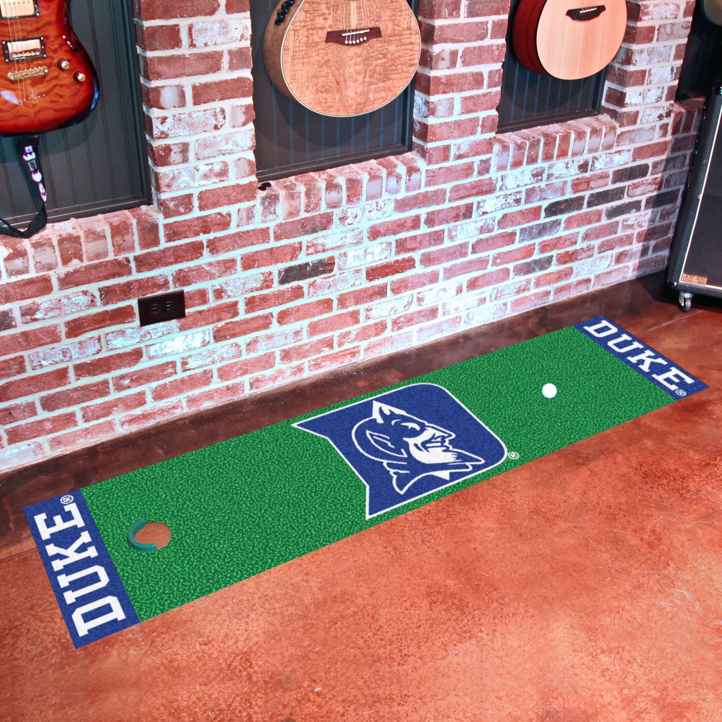 Duke Blue Devils Putting Green Mat - 1.5ft. x 6ft. - "D & Devil" Logo