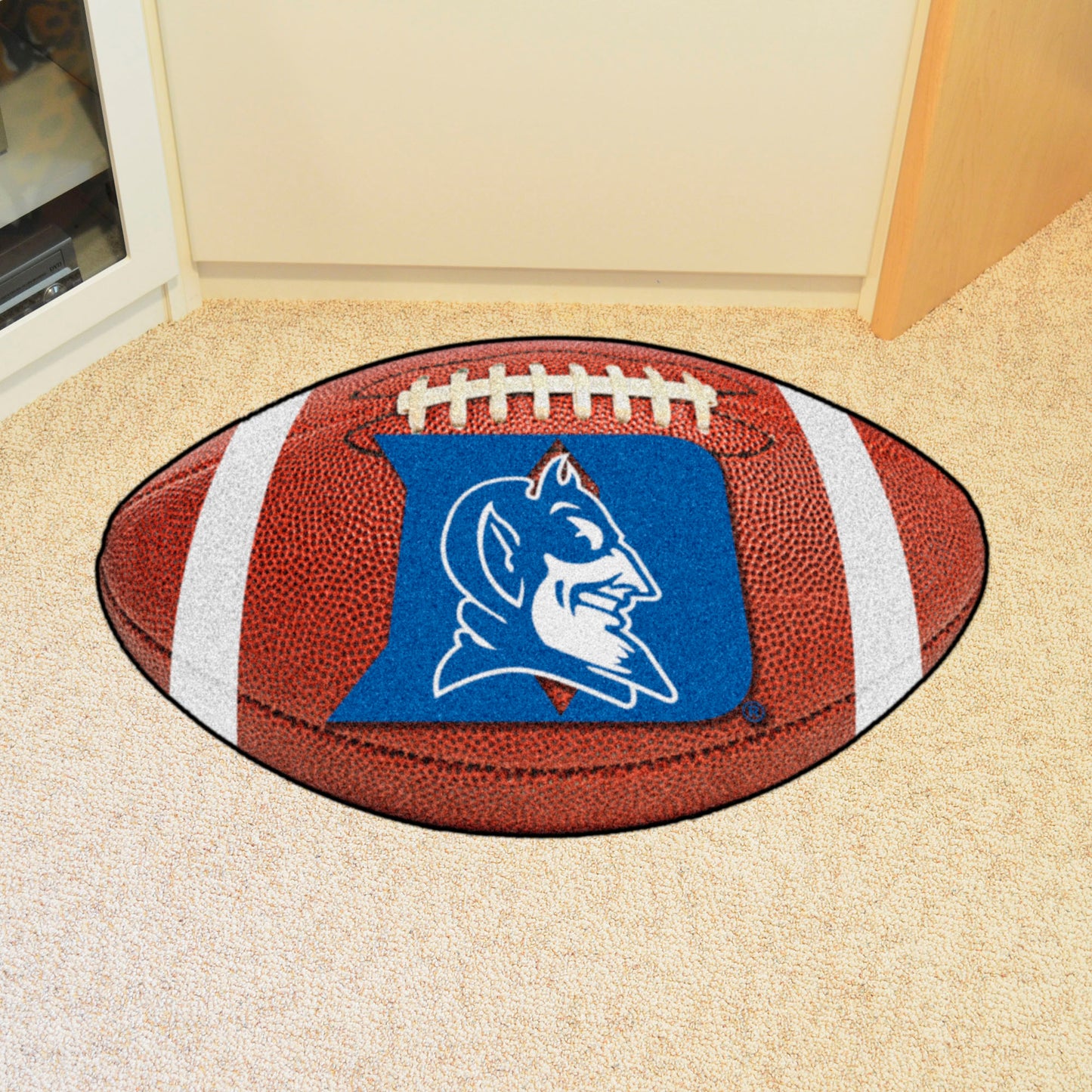 Duke Blue Devils Football Rug - 20.5in. x 32.5in. - "D & Devil" Logo