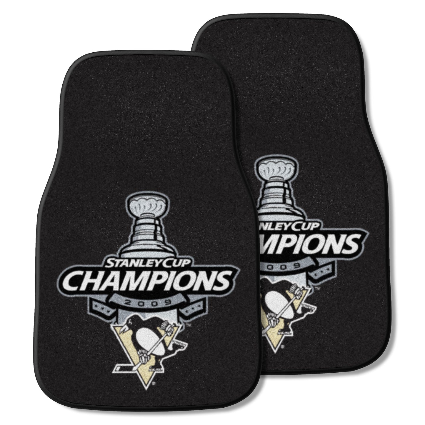 Pittsburgh Penguins 2009 NHL Stanley Cup Champions Front Carpet Car Mat Set - 2 Pieces