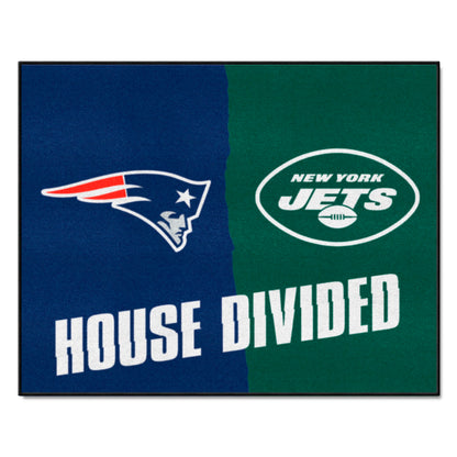 NFL Patriots / Jets House Divided Rug