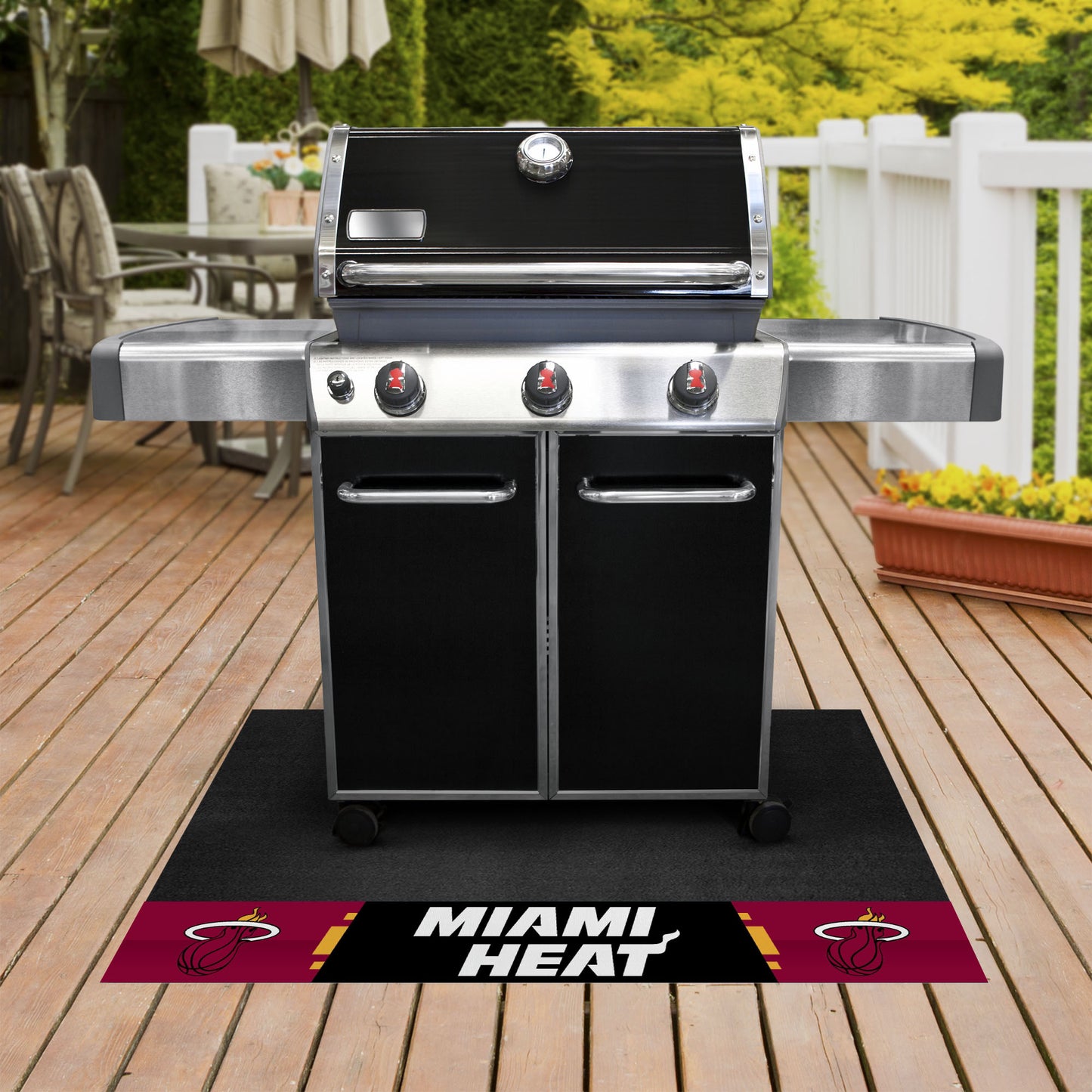 Miami Heat Vinyl Grill Mat - 26in. x 42in.