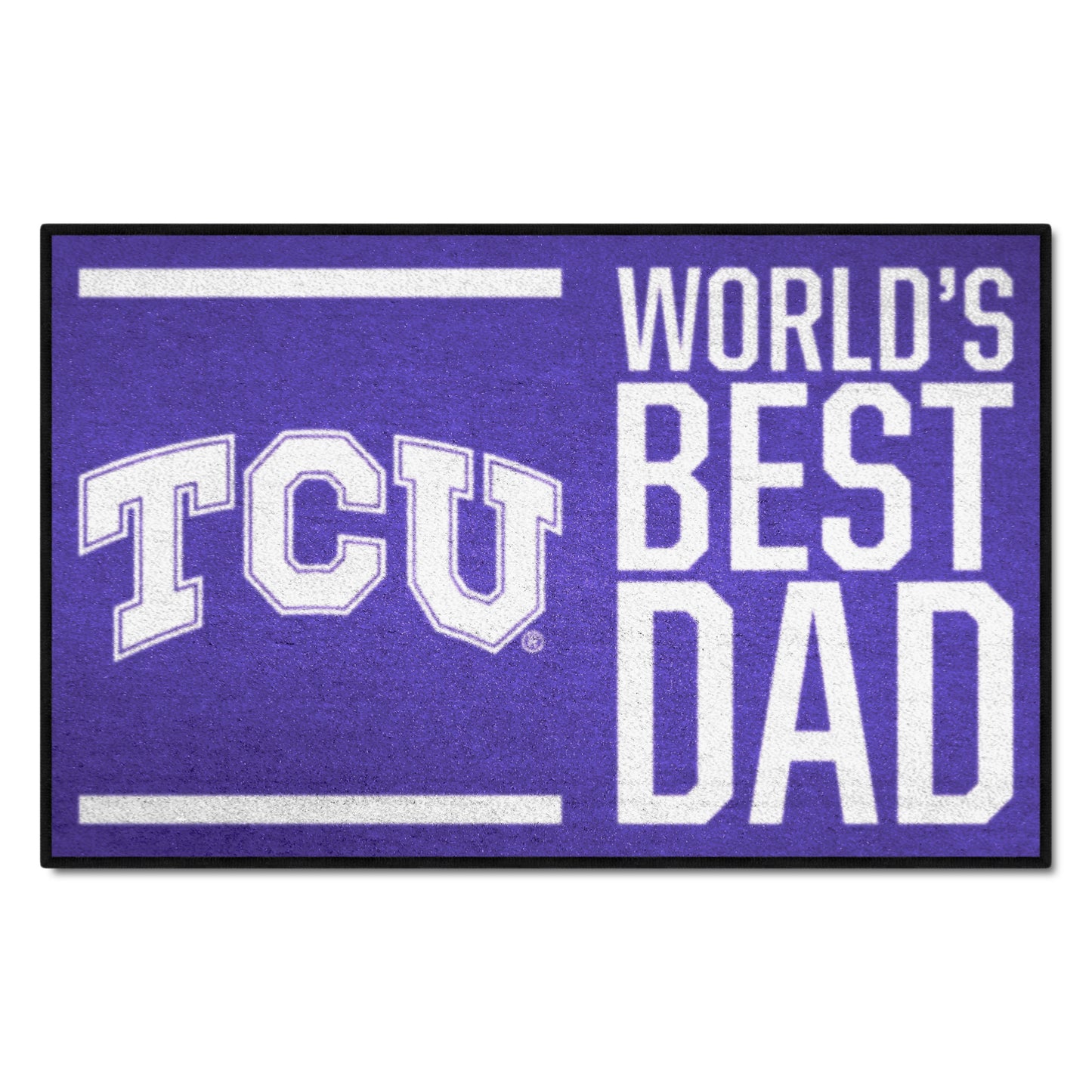 TCU Horned Frogs Starter Mat Accent Rug - 19in. x 30in. World's Best Dad Starter Mat