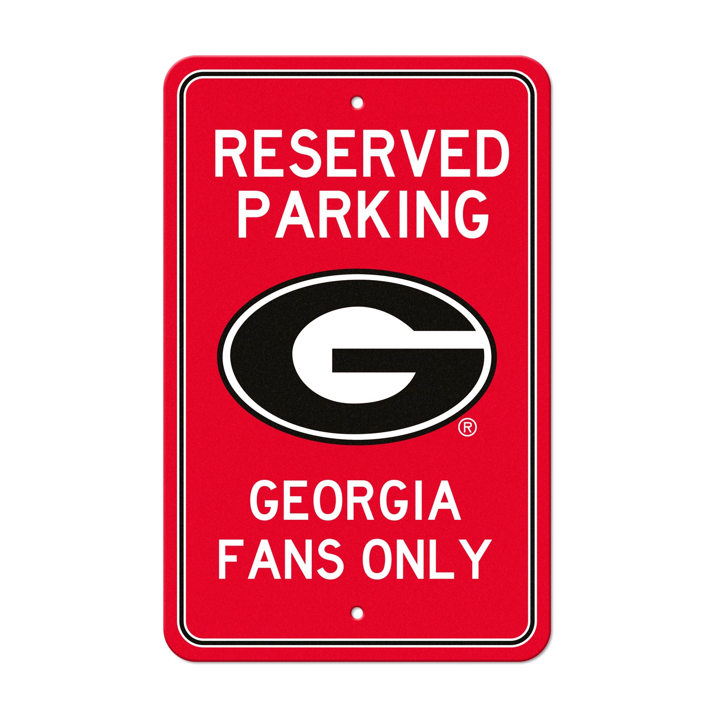 Georgia Bulldogs Team Color Reserved Parking Sign Décor 18in. X 11.5in. Lightweight