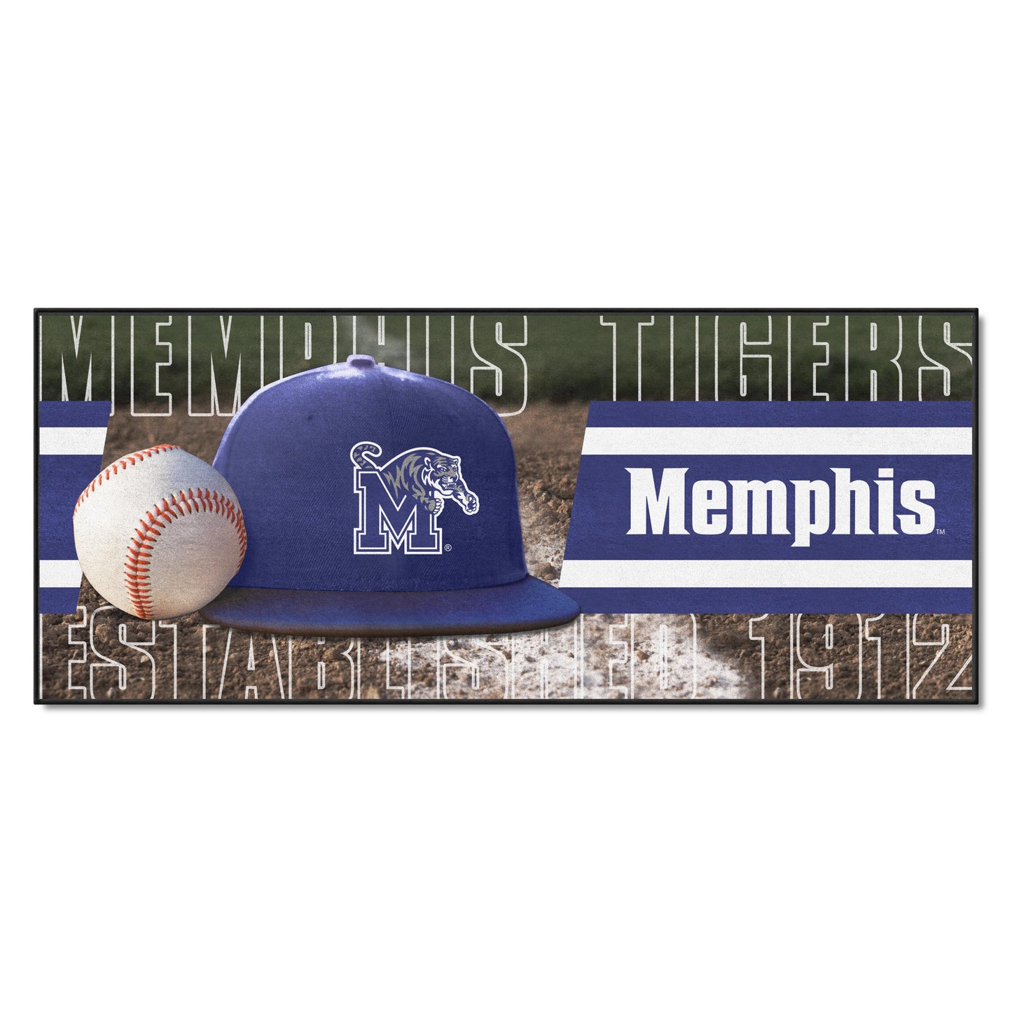 Memphis Baseball Runner Rug - 30in. x 72in.