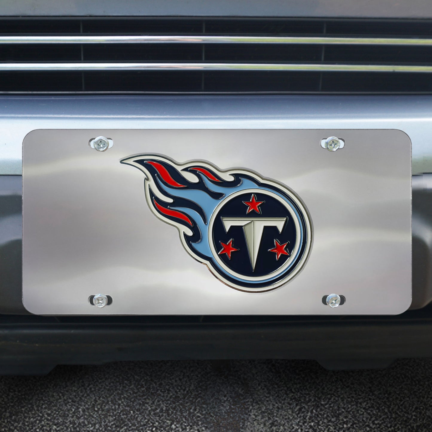 Tennessee Titans 3D Stainless Steel License Plate