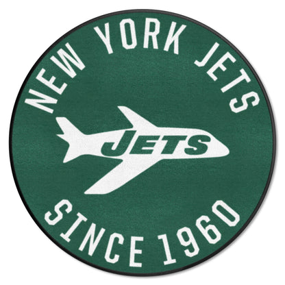 New York Jets Roundel Rug - 27in. DiameterNFL Retro Logo, Jets Plane Logo