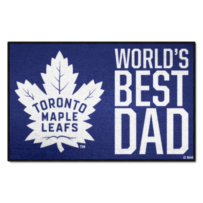 Toronto Maple Leafs Starter Mat Accent Rug - 19in. x 30in. World's Best Dad Starter Mat