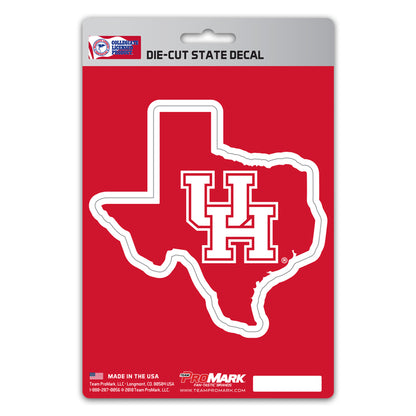Houston Cougars Team State Shape Decal Sticker