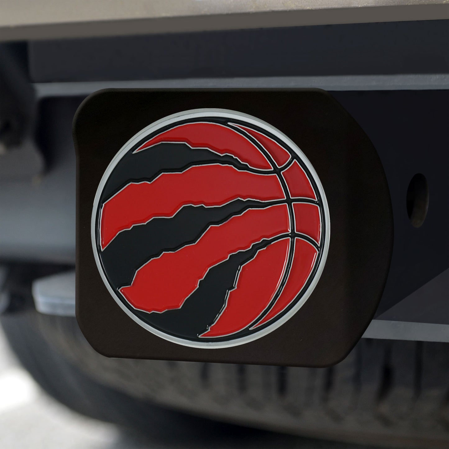 Toronto Raptors Black Metal Hitch Cover - 3D Color Emblem