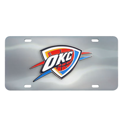 Oklahoma City Thunder 3D Stainless Steel License Plate