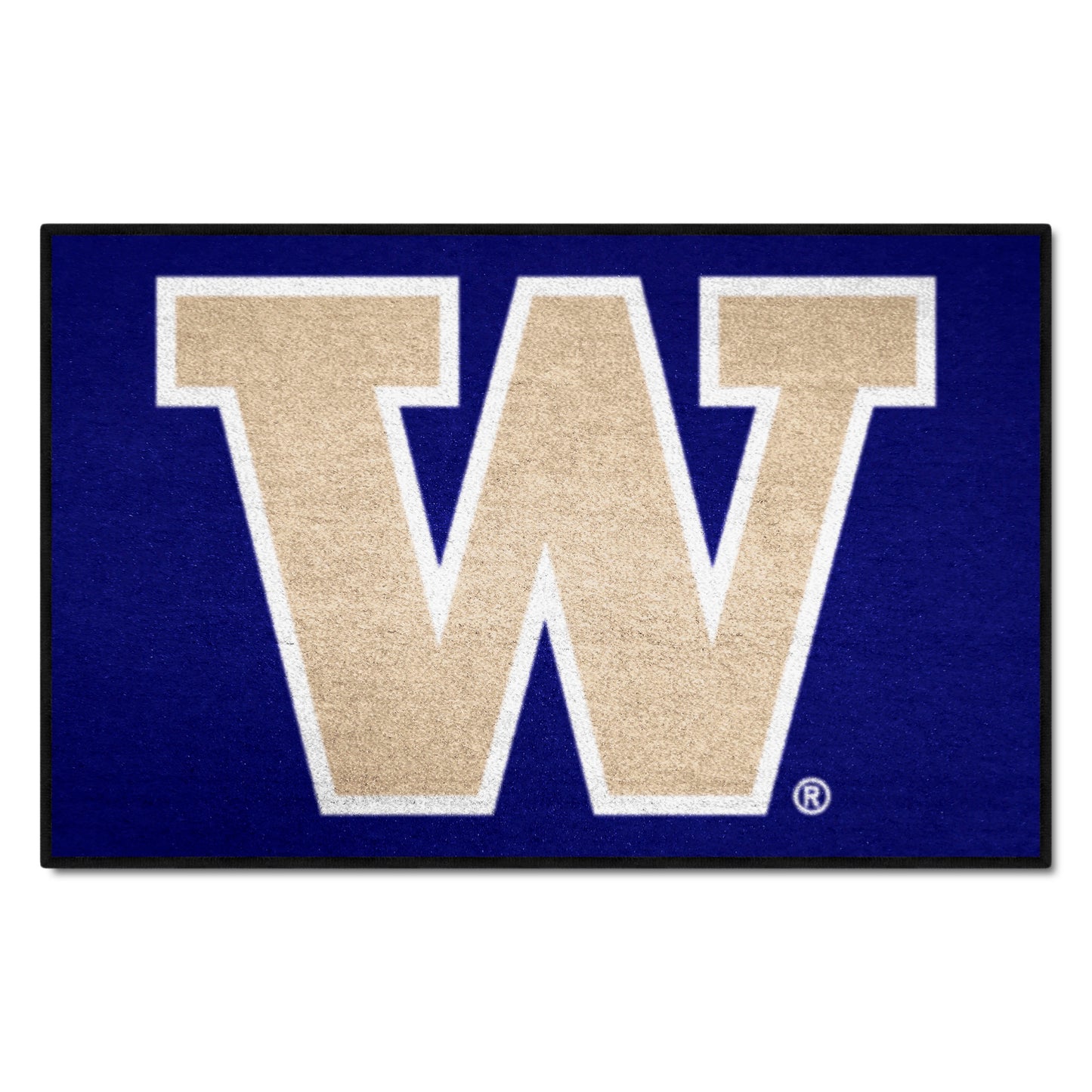 Washington Huskies Starter Mat Accent Rug - 19in. x 30in. - W Primary Logo, Purple