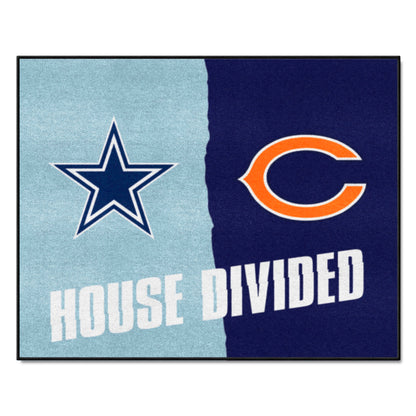 NFL Cowboys / Bears House Divided Rug