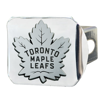 Toronto Maple Leafs Chrome Metal Hitch Cover with Chrome Metal 3D Emblem