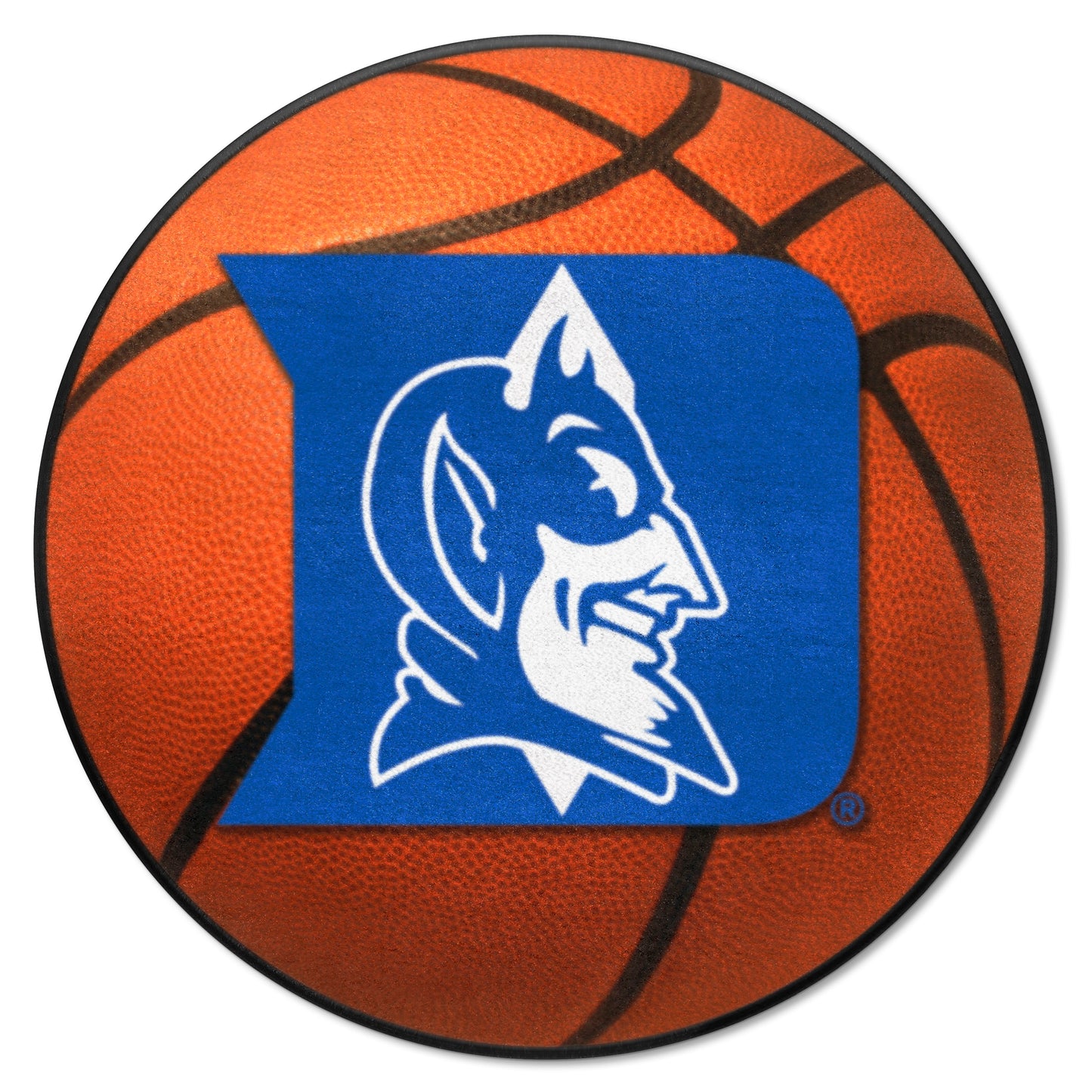 Duke Blue Devils Basketball Rug - 27in. Diameter - "D & Devil" Logo