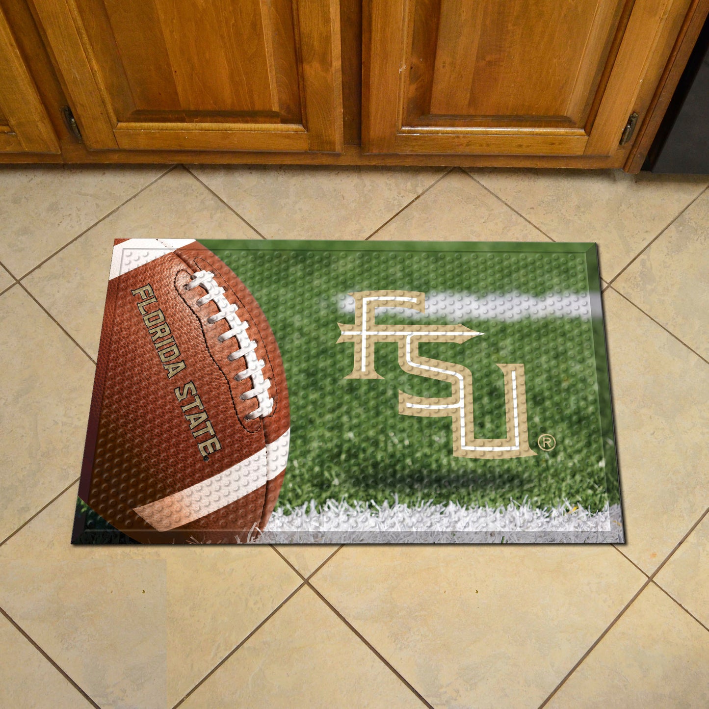 Florida State Seminoles Rubber Scraper Door MatGreen