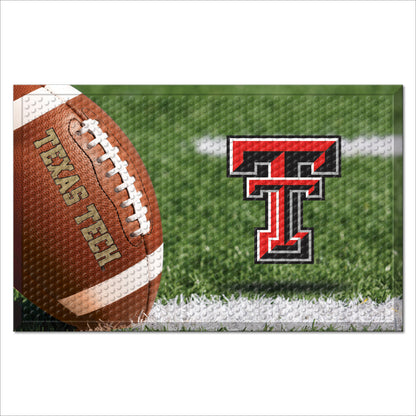 Texas Tech Red Raiders Rubber Scraper Door Mat