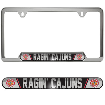 Louisiana-Lafayette Ragin' Cajuns Embossed License Plate Frame, 6.25in x 12.25in