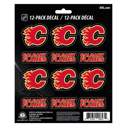 Calgary Flames 12 Count Mini Decal Sticker Pack