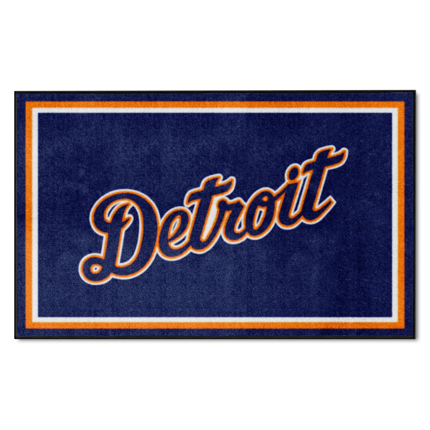 Detroit Tigers 4ft. x 6ft. Plush Area Rug - Detroit Script Alternate Logo