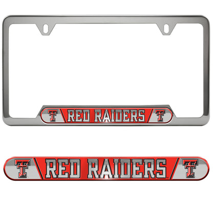 Texas Tech Embossed License Plate Frame, 6.25in x 12.25in