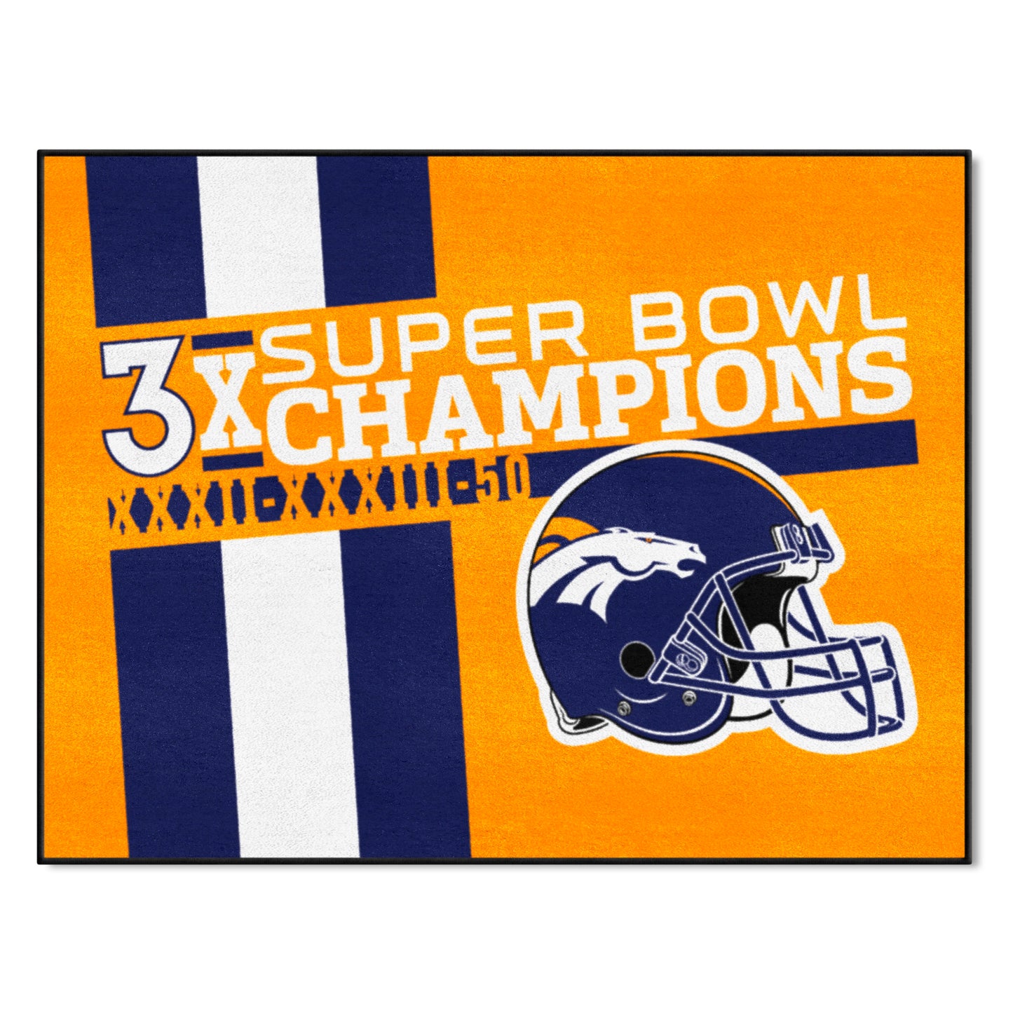 Denver Broncos All-Star Rug - 34 in. x 42.5 in. Plush Area Rug