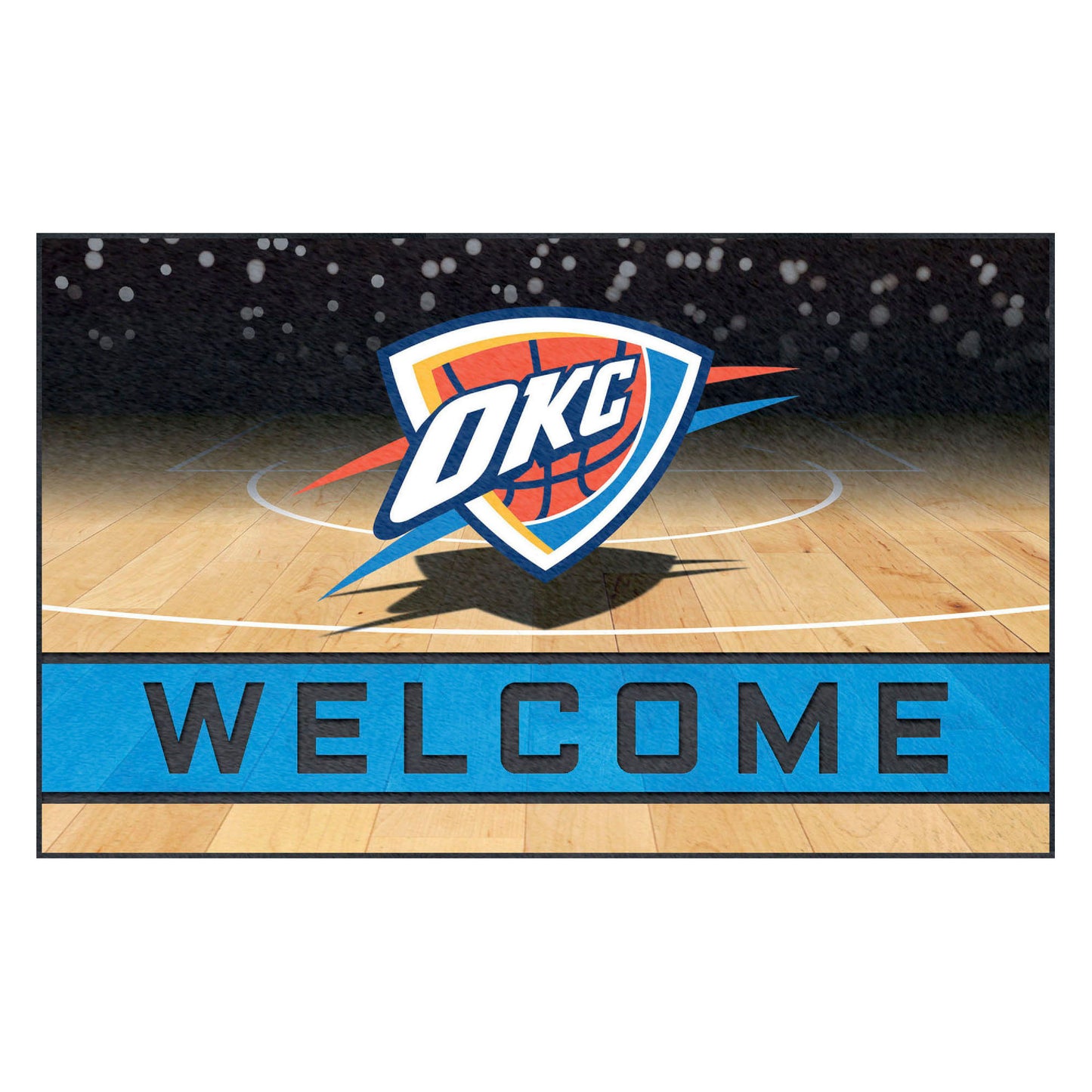 Oklahoma City Thunder Crumb Rubber Door Mat - 18in. x 30in.