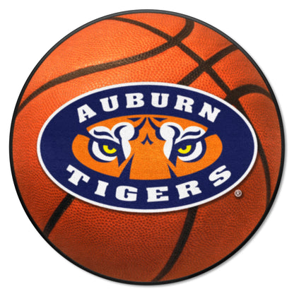 Auburn Tigers Basketball Rug - 27in. Diameter - Tiger Eyes Secondary Logo