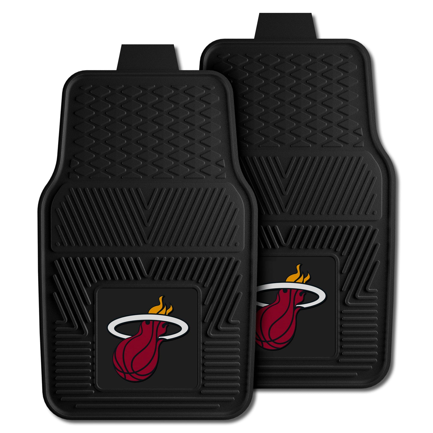 Miami Heat Heavy Duty Car Mat Set - 2 Pieces