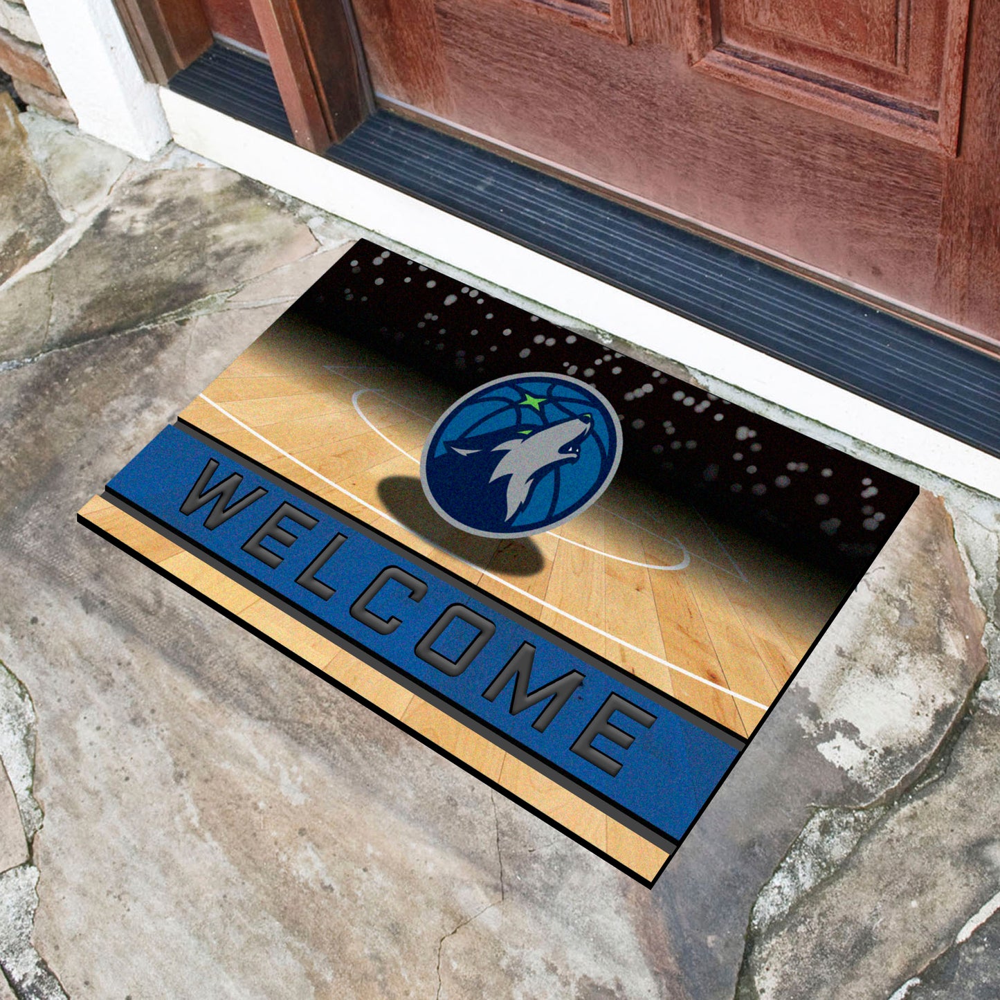 Minnesota Timberwolves Crumb Rubber Door Mat - 18in. x 30in.