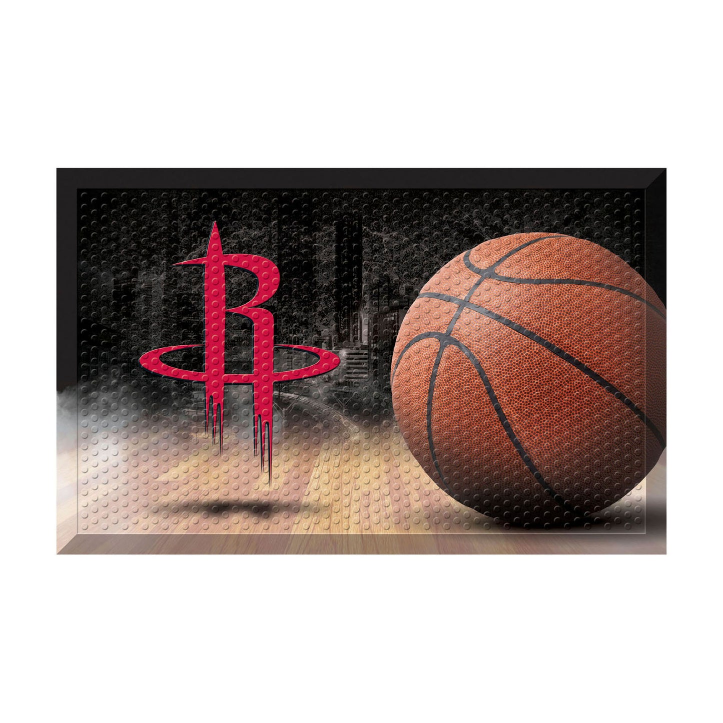 Houston Rockets Rubber Scraper Door Mat