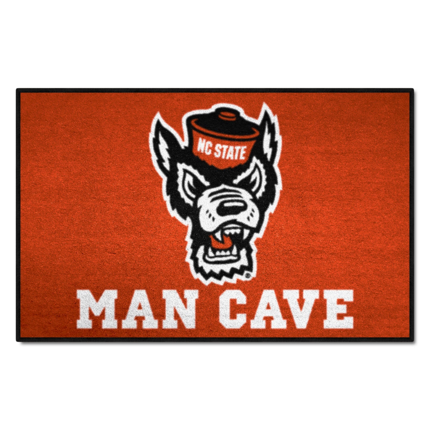 NC State Wolfpack Man Cave Starter Mat Accent Rug - 19in. x 30in. - Wolf Head Primary Logo