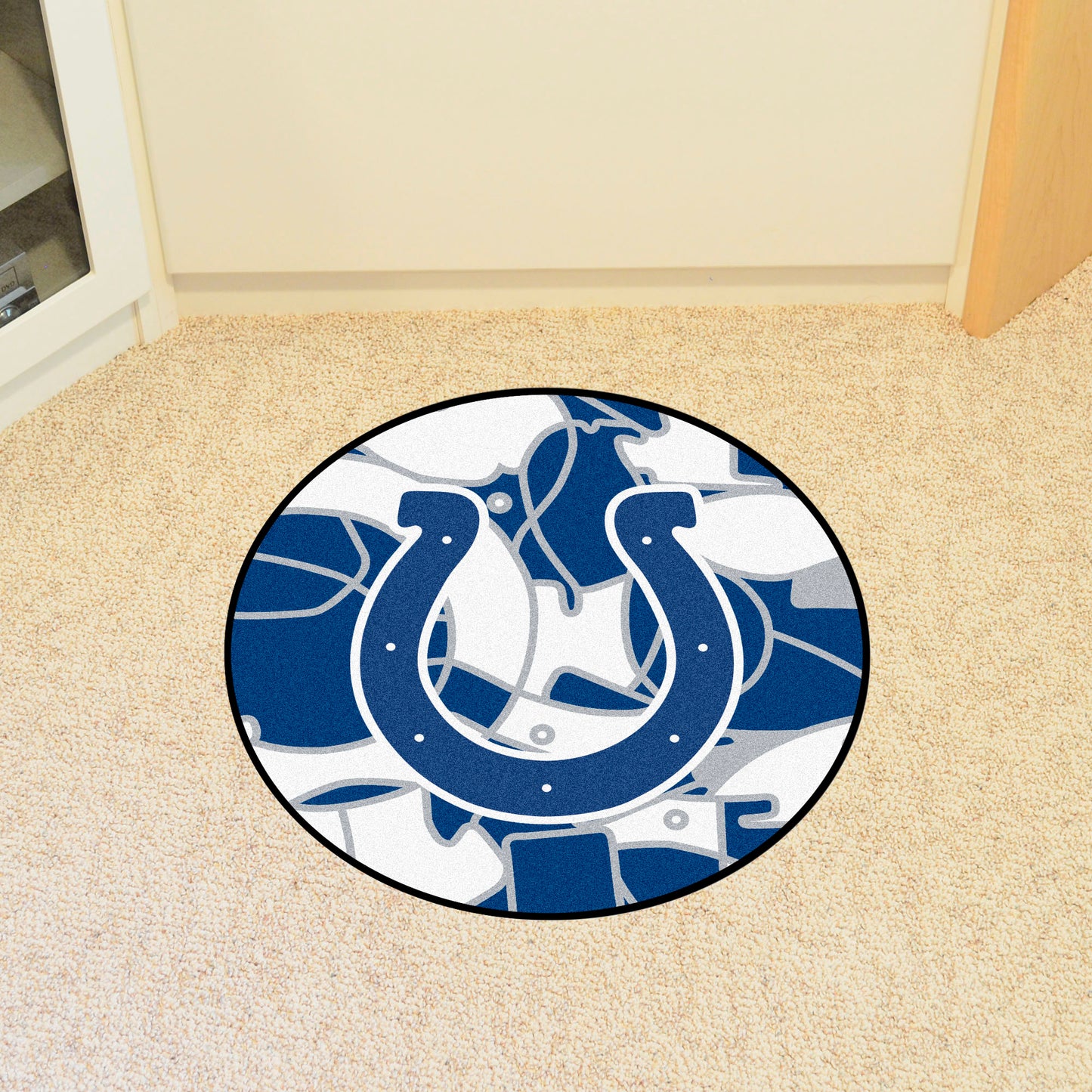 Indianapolis Colts Roundel Rug - 27in. Diameter XFIT Design