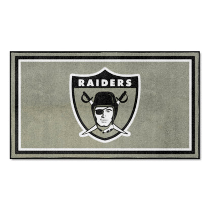 Las Vegas Raiders 3ft. x 5ft. Plush Area RugNFL Retro Logo, Retro Raider Shield