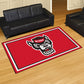 NC State Wolfpack 5ft. x 8 ft. Plush Area Rug - Wolf Head Primary Logo, Red