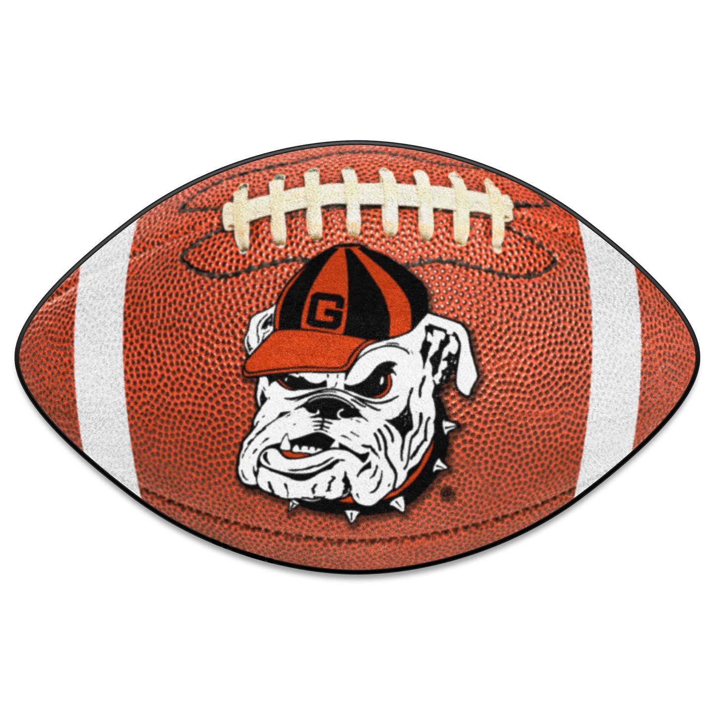 Georgia Bulldogs Football Rug - 20.5in. x 32.5in. - "Bulldog" Logo, Brown