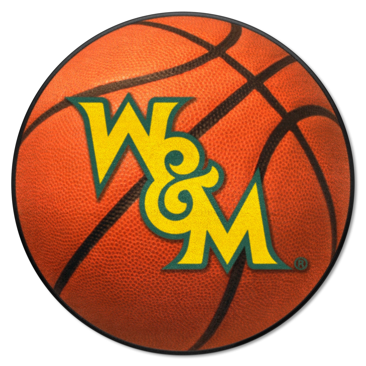 William & Mary Tribe Basketball Rug - 27in. Diameter